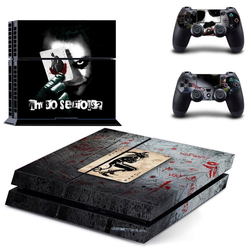 Joker New Design E Decal For Play Station 4 Slim Console + 2 Controller