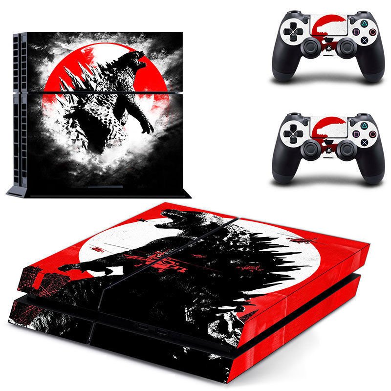 Dinosaurs New Design E Decal For Play Station 4 Slim Console + 2 Controller