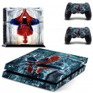 Spiderman New Design B Decal For Play Station 4 Slim Console + 2 Controller