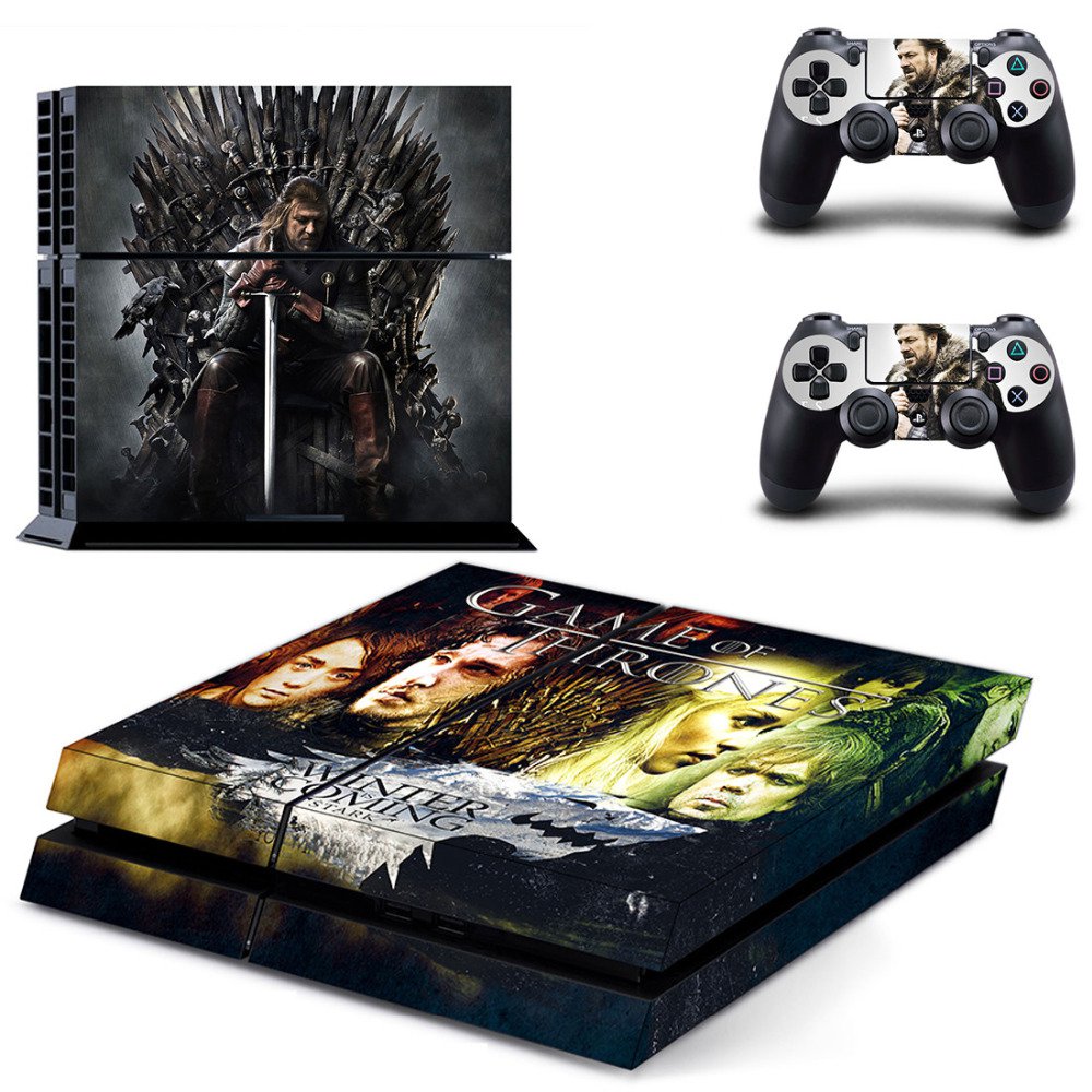 New Game of Thrones Design #12 Decal For Play Station 4 Console + 2 Controller