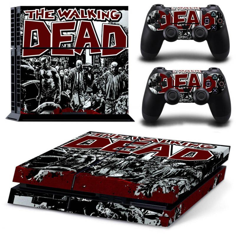 The Walking Dead Decal For Play Station 4 Console + 2 Controller