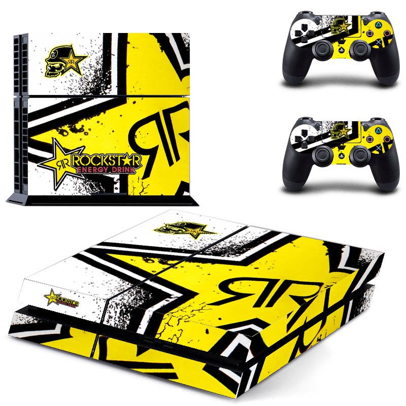 Rockstar SR Decal For Play Station 4 Console + 2 Controller