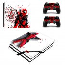 Deadpool New Design #22 Decal For Play Station 4 Console + 2 Controller