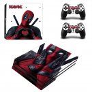 Deadpool New Design #33 Decal For Play Station 4 Console + 2 Controller