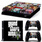 Grand Theft New Design #54 Decal For Play Station 4 Console + 2 Controller