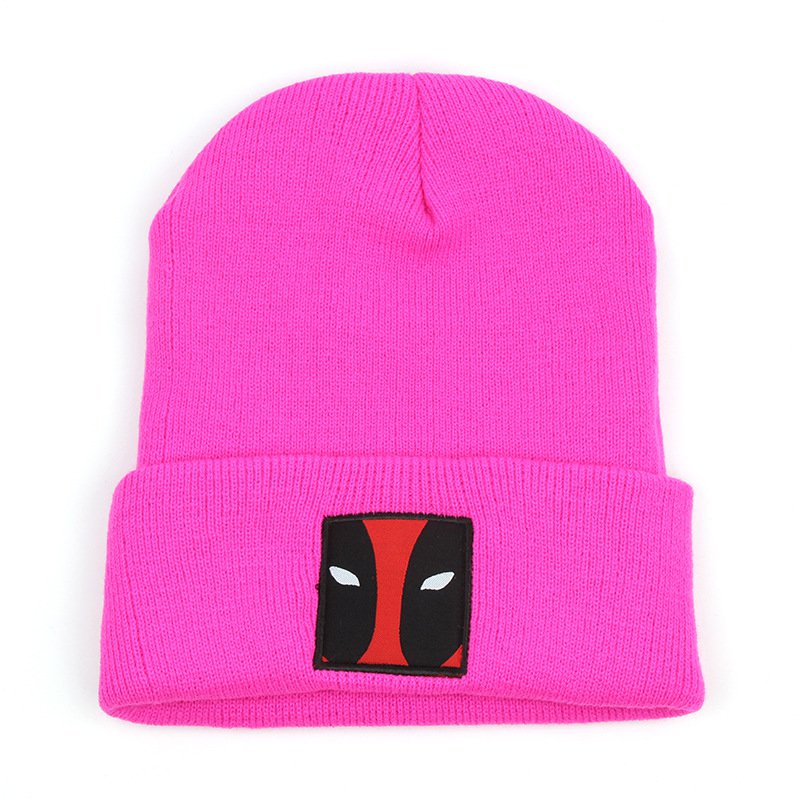 Deadpool Winter Hat Knitted Caps Pink Colour