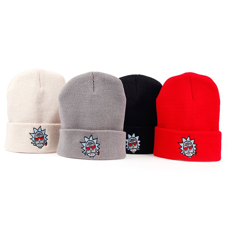 Rick and Morty Cotton Winter Hat Knitted Caps for Winter Snow Cold 4 Variety Colours