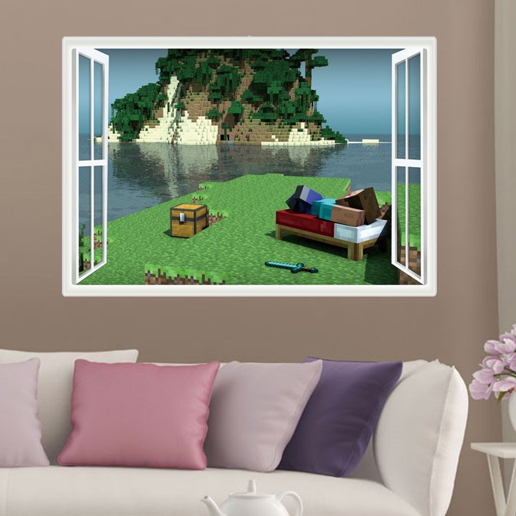 Minecraft Steve #22 Wall Sticker Wall Decals for Decorative Kids Room SL
