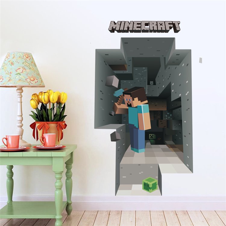 Minecraft Steve #24 Wall Sticker Wall Decals for Decorative Kids Room
