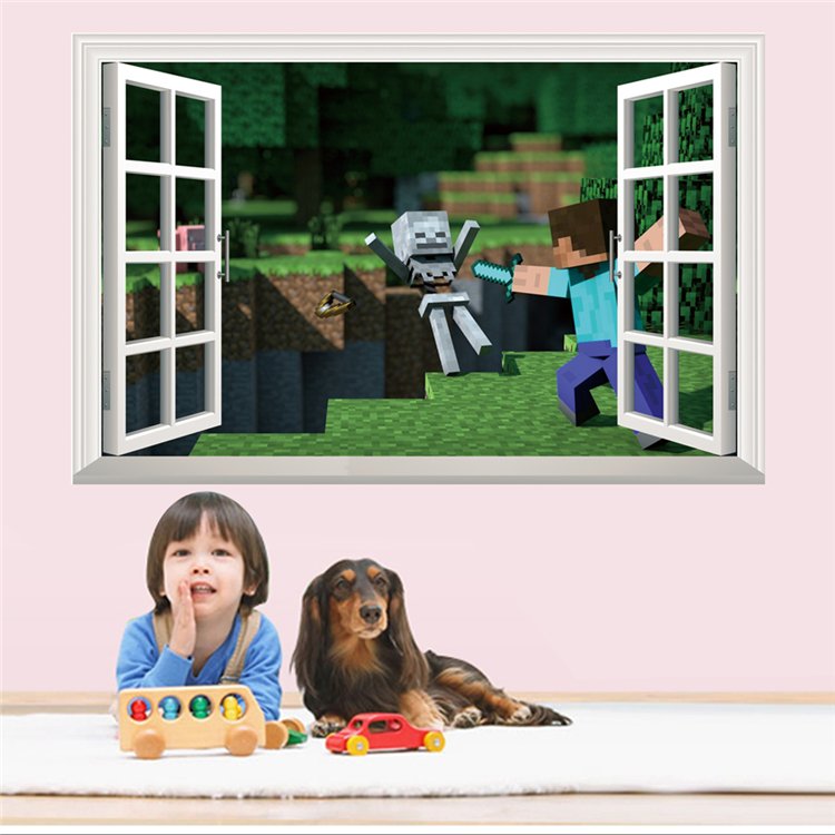 Minecraft Steve #25 Wall Sticker Wall Decals for Decorative Kids Room