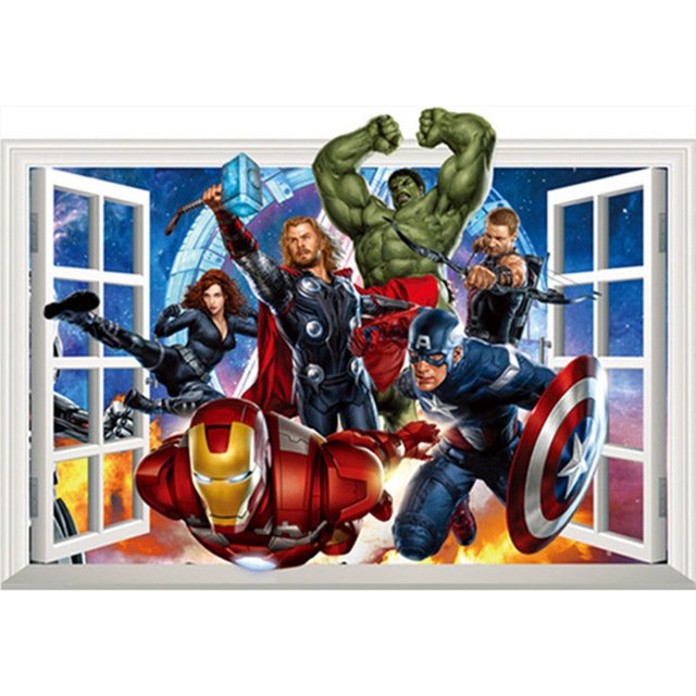 The Avengers Super Heroes Wall Sticker Wall Decals for Decorative Kids Room