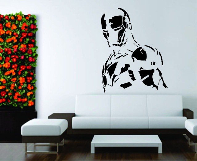 Iron Man Super Heroes Wall Sticker Wall Decals for Decorative Kids Room