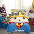 Twin Size Superman Cartoon #57 Bedding Set Quilt Cover Pillow Case Bedsheet