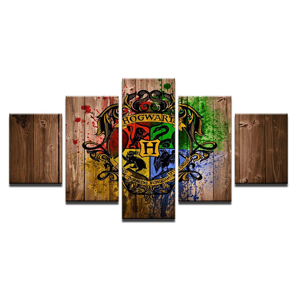 Harry Potter 5 Piece Wall Art Canvas Prints (20x35cm,20x45cm,20x55cm)