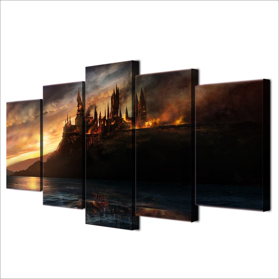 Harry Potter 5 Piece Wall Art Canvas Prints (40x60cm, 40x80cm, 40x100cm)