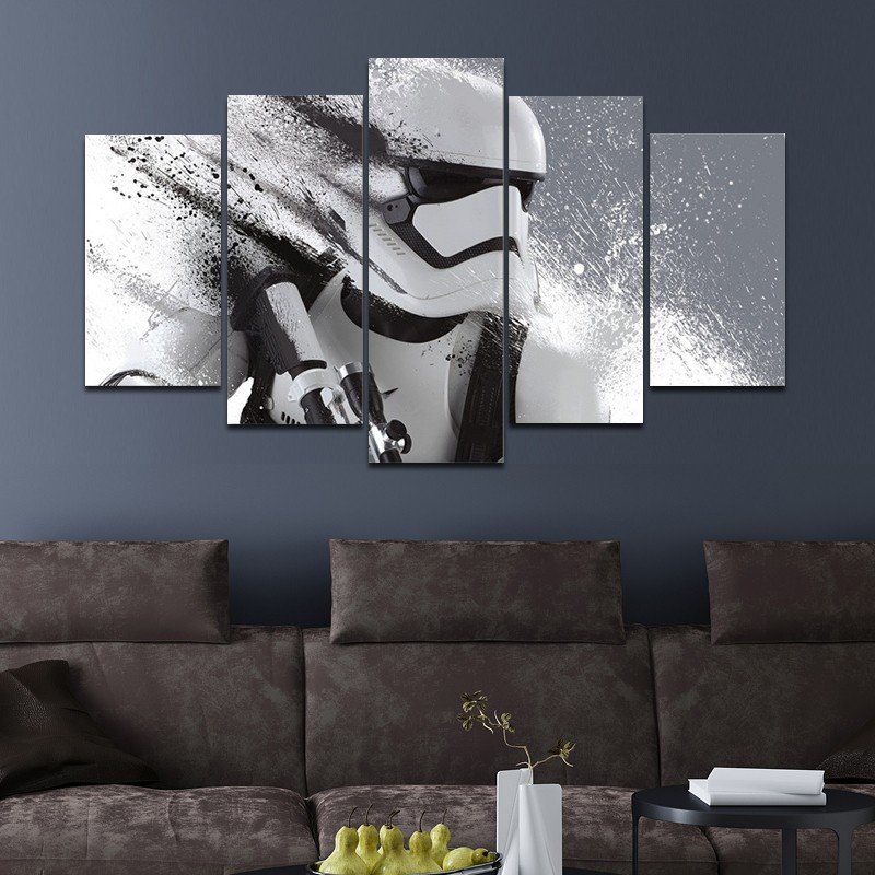 Star Wars Movie 5 Piece Wall Art Canvas Prints (30cmX50cm, 30cmX70cm, 30cmX90cm)