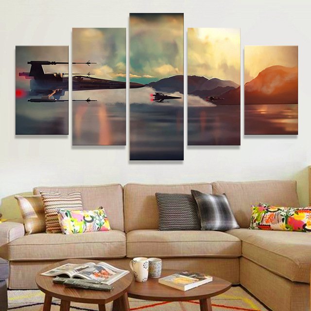 Star Wars 5 Piece Wall Art Canvas Prints (20X30cm,20X40cm,20X50cm)