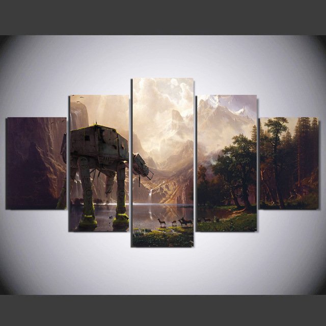 Star Wars 5 Piece Wall Art Canvas Prints (40x60cm, 40x80cm, 40x100cm)