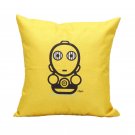 Star Wars #33 Cartoon  Cotton Linen Cushion Cover Case 18 INCH