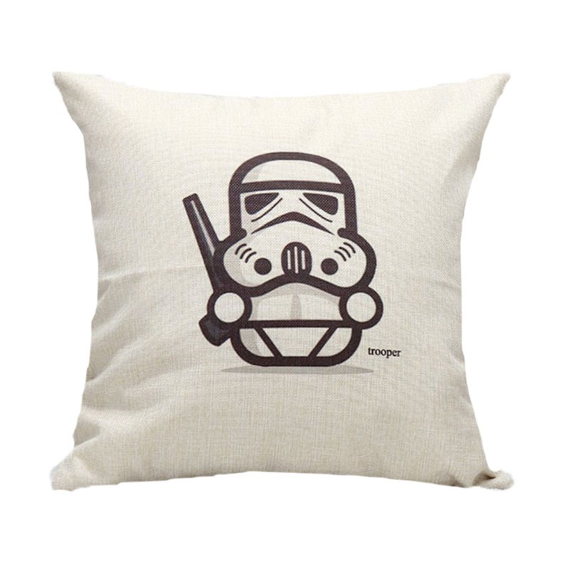 Star Wars Trooper #32 Cartoon  Cotton Linen Cushion Cover Case 18 INCH
