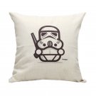 Star Wars Trooper #32 Cartoon  Cotton Linen Cushion Cover Case 18 INCH
