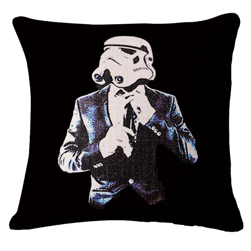 Star Wars #61 Cartoon  Cotton Linen Cushion Cover Case 18 INCH