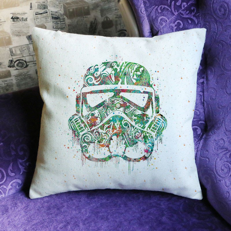 Star Wars #62 Cartoon  Cotton Linen Cushion Cover Case 18 INCH