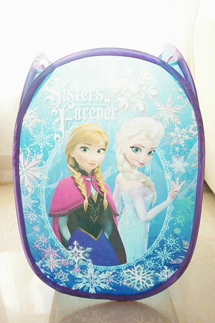 #08 Frozen Big Size Sorting Folding Clothes Storage Basket Laundry