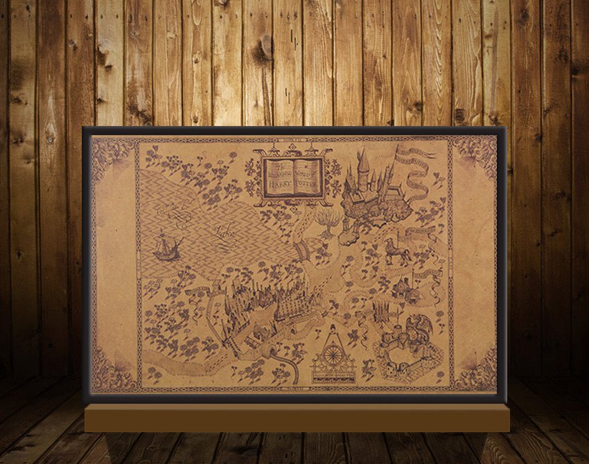33*51CM Harry Potter Movie Map of The Wizarding World Posters Decoration Frameless Wall Stickers