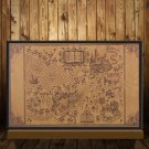 33*51CM Harry Potter Movie Map of The Wizarding World Posters Decoration Frameless Wall Stickers