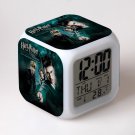 New Haryy Potter #06 Led Alarm Clock Figures 7 Color Flash Changing for Kids Bedroom