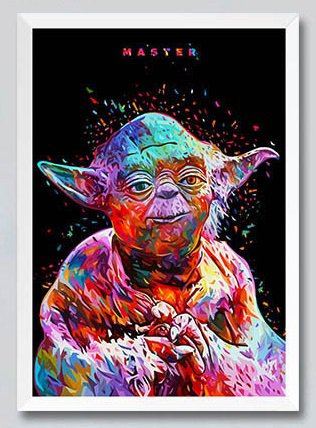 Star Wars " Master" Art Canvas Poster Home Bedroom Decoration (A4 21x30cm) No Frame)