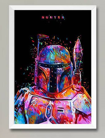 Star Wars " Hunter" Art Canvas Poster Home Bedroom Decoration (50x75cm) No Frame)