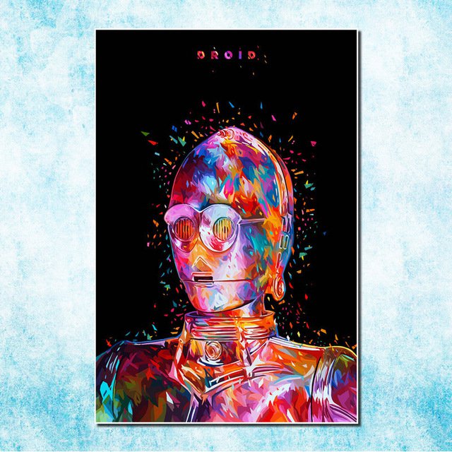 Star Wars " Droid" Art Canvas Poster Home Bedroom Decoration (50x75cm) No Frame)