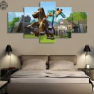 Minecraft 5 Piece Wall Art Canvas Prints (20x35cm,20x45cm,20x55cm) WITH FRAME