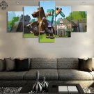 Minecraft 5 Piece Wall Art Canvas Prints (30x40cm,30x60cm,30x80cm) WITH FRAME