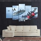 Star Wars 5 Piece Wall Art Canvas Prints (10x15cm,  10x20cm, 10x25cm) WITH FRAME