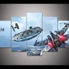 Star Wars 5 Piece Wall Art Canvas Prints (30x50cm,30x70cm,30x80cm) WITH FRAME