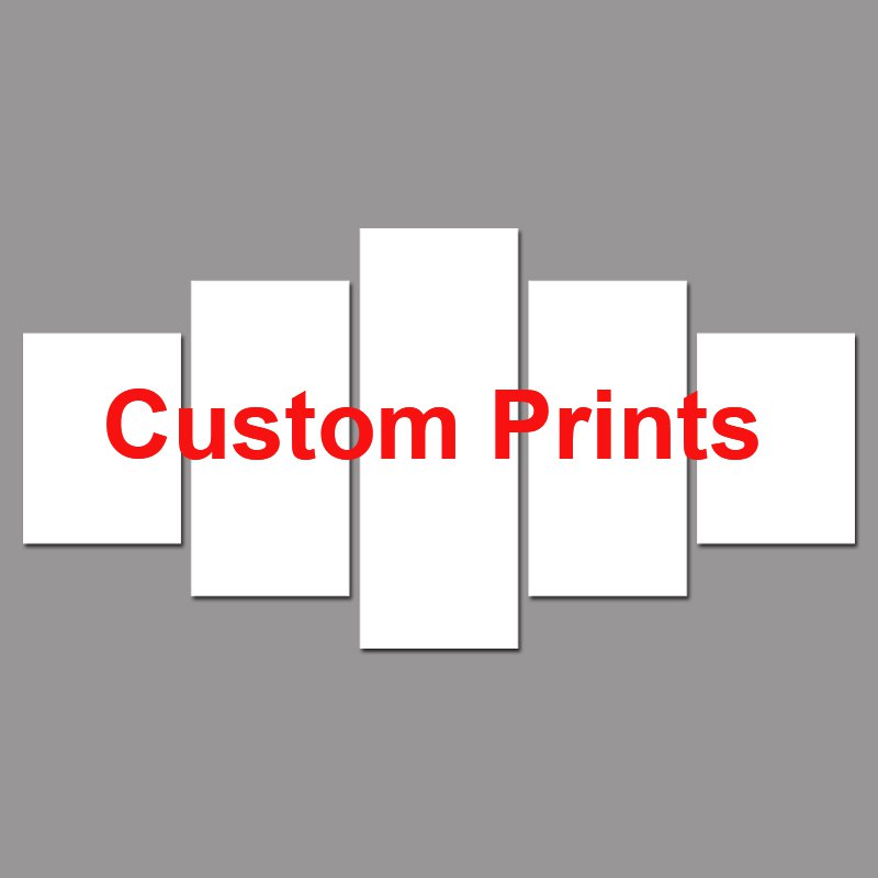 Customized Printing for 5 Panel Wall Art Canvas Prints (20x35cm,20x45cm,20x55cm) WITH FRAME