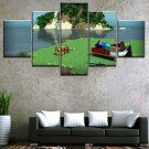 Minecraft 5 Piece Wall Art Canvas Prints (10x15cm,  10x20cm, 10x25cm) WITH FRAME