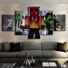 Minecraft 5 Piece Wall Art Canvas Prints (40x60cm,40x80cm,40x100cm) WITH FRAME