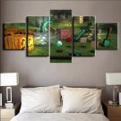 Minecraft 5 Piece Wall Art Canvas Prints (20x35cmx2,20x45cmx2,20x55cmx1) WITH FRAME