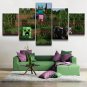 Minecraft 5 Piece Wall Art Canvas Prints (30x40cm,30x60cm,30x80cm) WITH FRAME