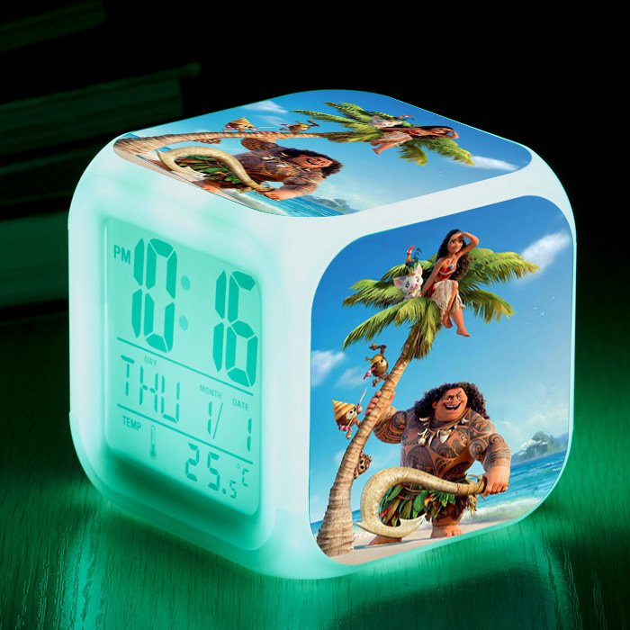 Moana Disney Cartoon #07 LED Alarm Clock for Gift
