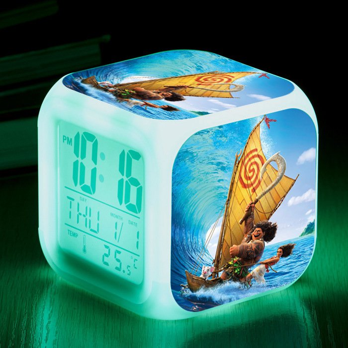 Moana Disney Cartoon #08 LED Alarm Clock for Gift