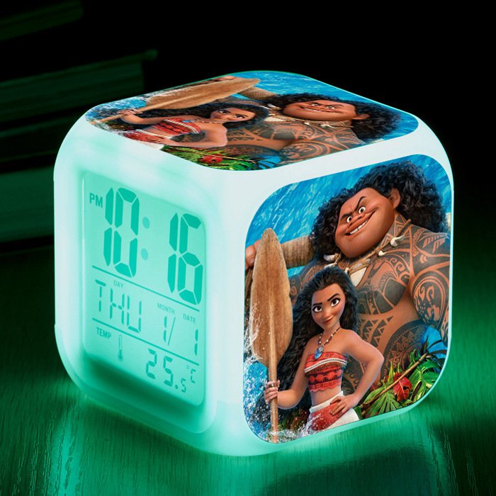 Moana Disney Cartoon #09 LED Alarm Clock for Gift