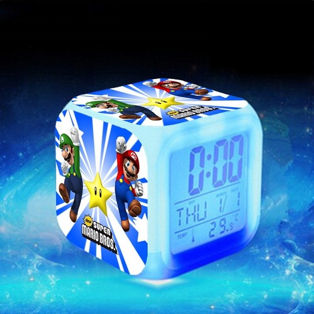 Super Mario Cartoon #04 LED Alarm Clock for Gift