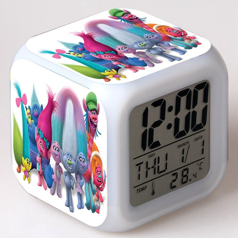 Trolls Cartoon #12 LED Alarm Clock for Gift