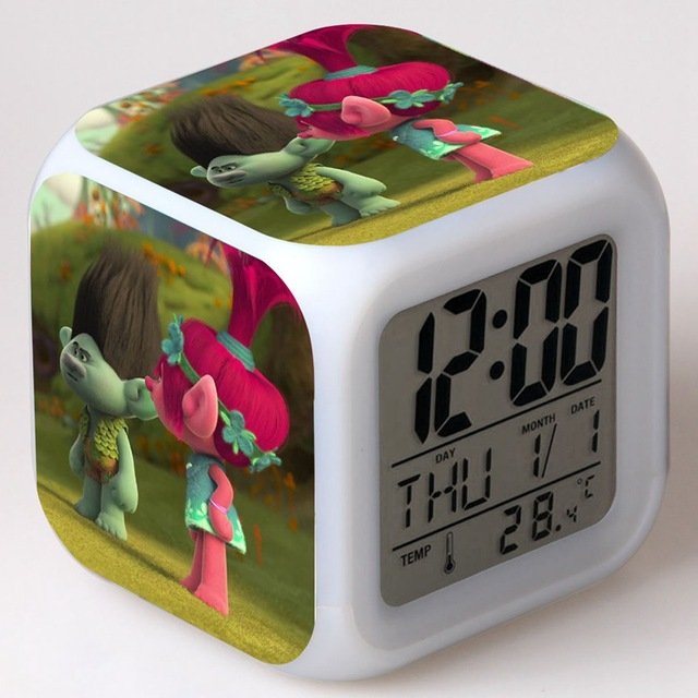 Trolls Cartoon #13 LED Alarm Clock for Gift