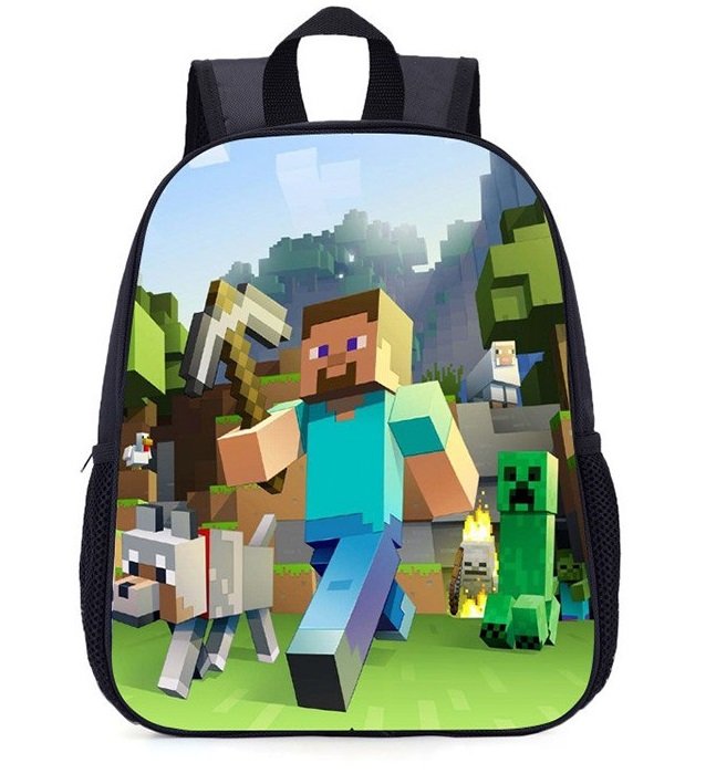 Minecraft #10 Girls Boys Students School Backpack L27.5*W10.5*H35cm